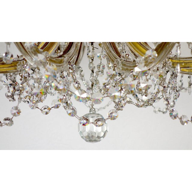 Maria Theresia Style Lead Crystal Chandelier, 1970s For Sale - Image 9 of 18