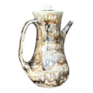 Vintage French Drip Glaze Coffee Pot