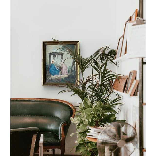 This is a sweet water color painting done in 1824- it is on paper- and you see it shows its age they were drawn and...