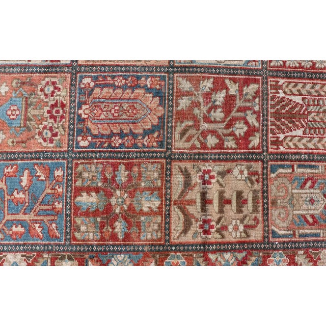 Square Size Persian Large Bakhtiari Rug With All-Over Garden Design in Muted Colors For Sale - Image 10 of 12