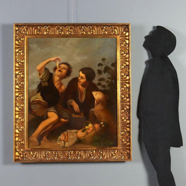 Oil on canvas. This is a copy of the famous painting by Esteban Murillo, dated around 1670-1675 and housed in the Alte...