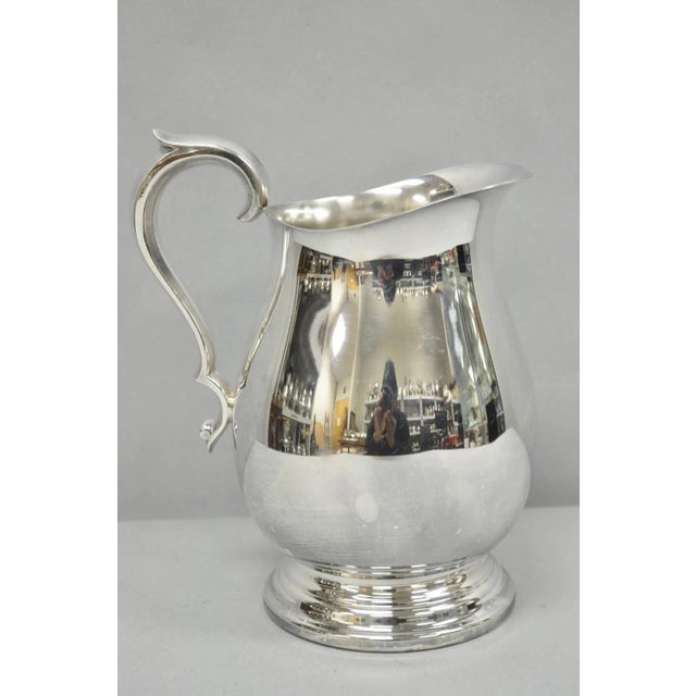Vintage Reed & Barton 1969 Silver Plated 3.25 Pt. Bulbous Water Pitcher For Sale - Image 10 of 10