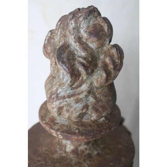 Mid 19th Century Napoleon III Cast Iron Finials - a Pair For Sale - Image 6 of 13