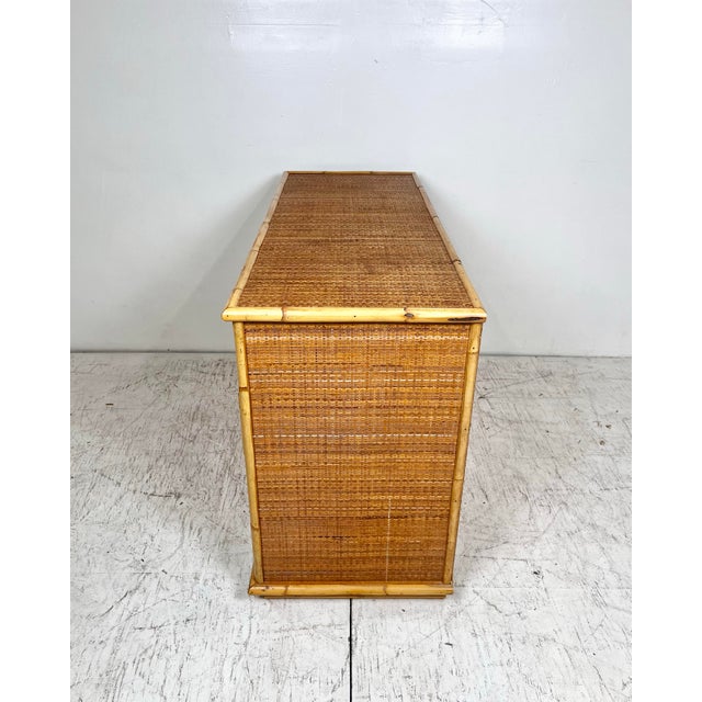 Vintage 70's Dal Vera Italian Rattan Sideboard For Sale - Image 10 of 12