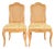 John Stuart French Provincial Louis XV Carved Oak and Cane Back Side Chairs or Dining Chairs | Pair For Sale