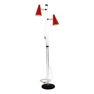 Red Floor Lamp attributed to Lidokov, 1960s For Sale