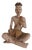 Large Vintage Buddha Monk Wooden Sculpture, 1970 For Sale