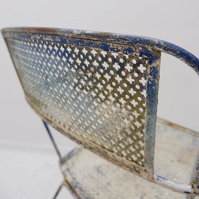Vintage Perforated Metal Armchair by Mathieu Matégot, 1950s For Sale - Image 12 of 16