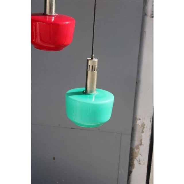 Italian Multicolor Suspension Light from Vistosi, 1950s For Sale - Image 13 of 17