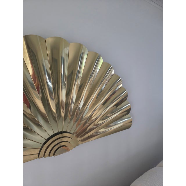 Vintage Curtis Jere Signed Brass Sunrise Wall Sculpture 1989 For Sale - Image 10 of 17