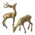 Vintage Brass Reindeer- a Pair For Sale