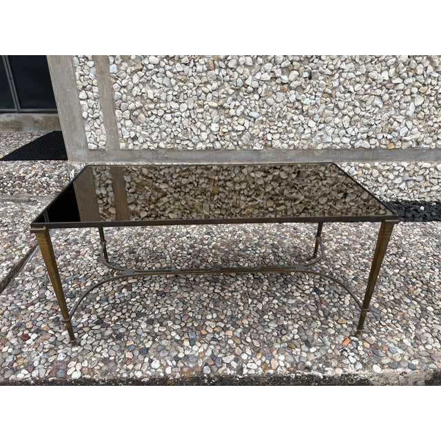 French 1940s French Louis XVI Style Brass Cocktail Table For Sale - Image 3 of 10