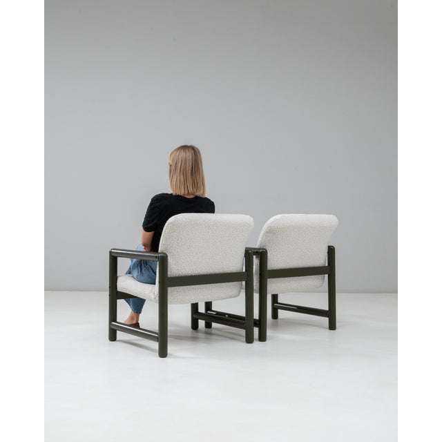 20th Century Czech Lounge Chairs With Green Tubular Frames - A Pair For Sale In Greensboro - Image 6 of 18