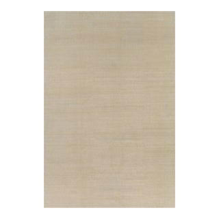 Rug & Kilim’s Oversized Contemporary Textural Solid Rug in Beige Tones - 12x18 For Sale