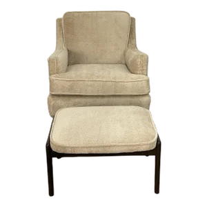 1960s Mid Century Lounge Chair and Ottoman