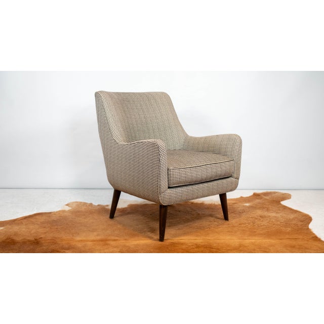 Modern Room & Board 'Quinn' Houndstooth Club Chair For Sale - Image 15 of 17
