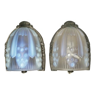 Art Deco Wall Sconces by Georges Leleu, 1930, Set of 2 For Sale