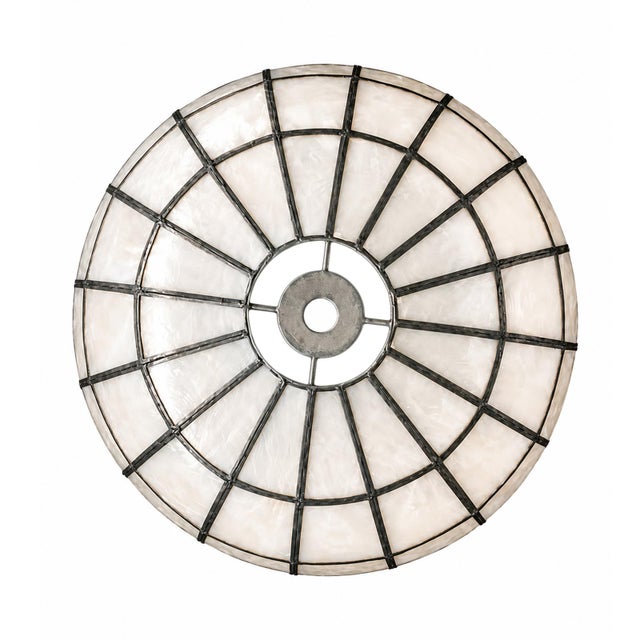 White Capiz Shell Bell Pendant Light Small For Sale - Image 8 of 13