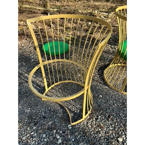 Vintage Iron Outdoor Dining Table and Chairs Set of 7 For Sale - Image 11 of 18