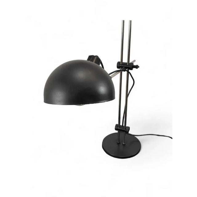 Vintage Black Steel Desk Lamp, 1960s For Sale - Image 5 of 9