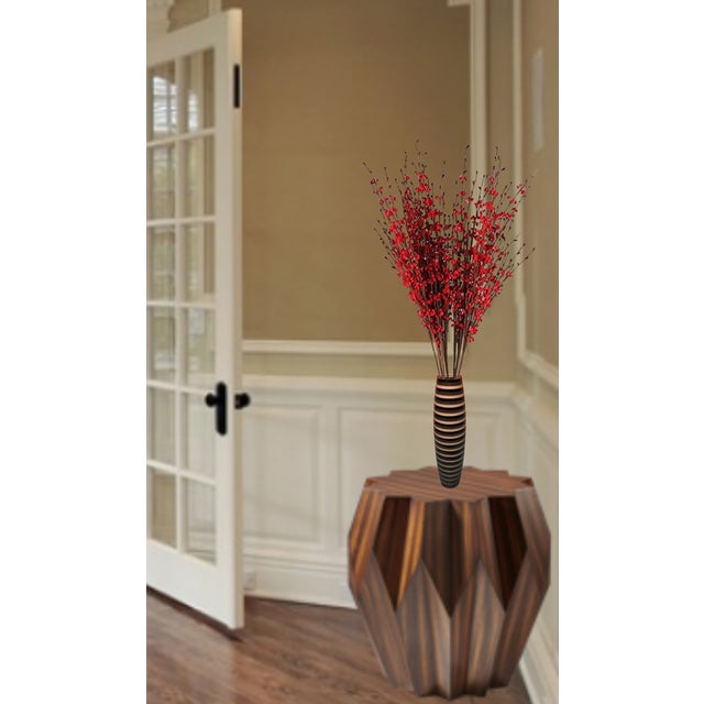 Art Glass Black White Gray Striped Vase For Sale - Image 15 of 18