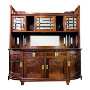1905 August Ungethüm / Koloman Moser Viennese Secessionist Mahogany Wood Finished Buffetschrank Art Nouveau Sideboard