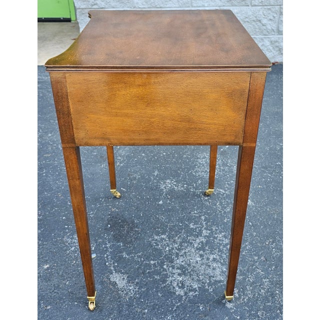 Baker Furniture Historic Charleston Collection Two Drawer Side Table on Wheels For Sale In Washington DC - Image 6 of 10