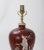 Ceramic Vintage Chinoiserie Figurine and Floral Painted on Red Background Vase Lamp For Sale - Image 7 of 9