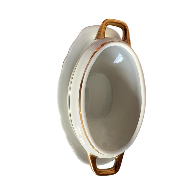 1960s Porcelain Empire Tureen Miniature Sauce Bowl, Made in Japan For Sale - Image 4 of 5