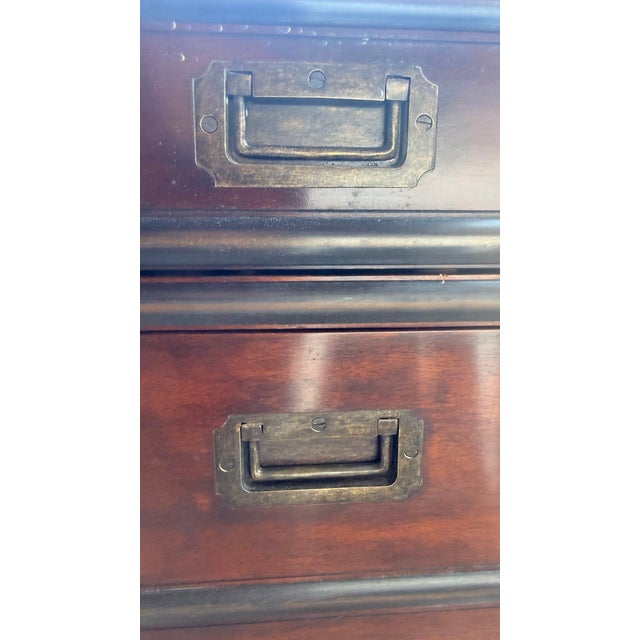 Theodore Alexander Captain Powers 9th Bengal Lancers Campaign Executive Desk For Sale - Image 14 of 17