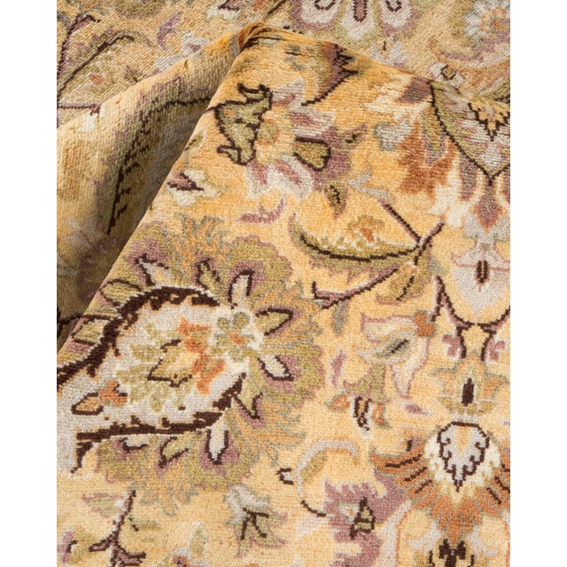 Textile Mogul, One-of-a-Kind Hand-Knotted Area Rug - Yellow, 4' 1" x 5' 10" For Sale - Image 7 of 8
