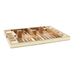 AERIN Faux Shagreen Backgammon Set, Cream
