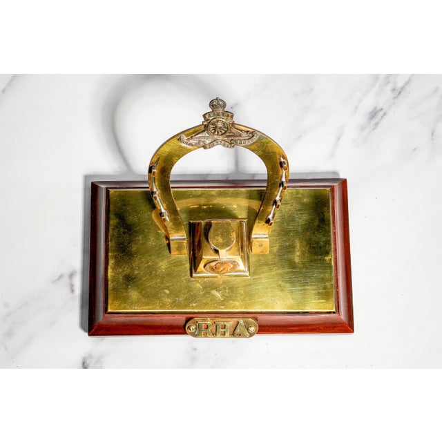 An exceptional and highly distinctive World War I-era Royal Horse Artillery inkstand, almost certainly created as a...