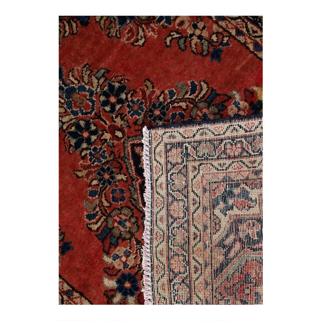 Persian Hand Knotted Antique Sarouk For Sale - Image 4 of 4