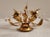 Ornamental & Decorative Materials Hollywood Regency Hand-Forged Gold Leaf Gilded Floral 2-Light Wall Lamp with Crystals, 1950s For Sale - Image 7 of 18