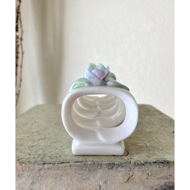 1950s Mid 20th-Century Ardalt Lenwile Porcelain China Napkins Rings- Set of 6 For Sale - Image 5 of 13