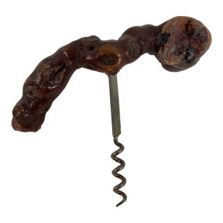 Vintage Mid 20th Century French Natural Grapevine Corkscrew For Sale