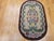 Vintage American Hand Hooked Rug, Wool & Cotton, Floral Pattern, Folk Art Tapestry, 3x5 For Sale In Chicago - Image 6 of 15