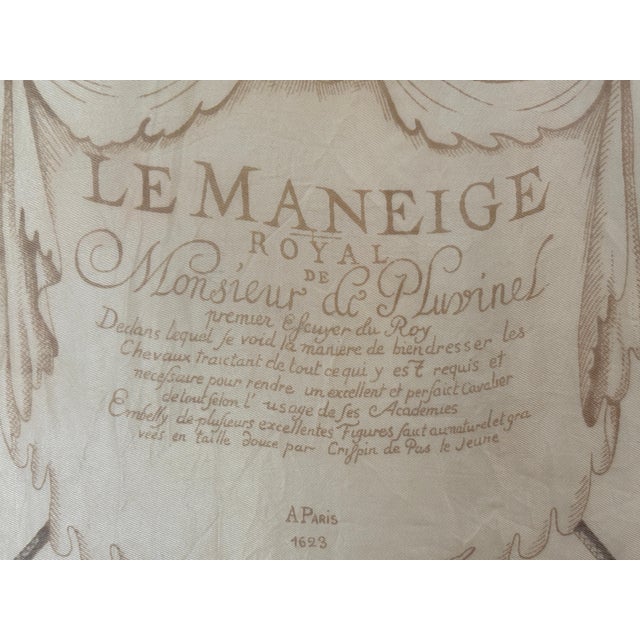Mid 20th Century The Maneige Royal by Antoine de Pluvinel Silk Scarf For Sale - Image 5 of 12