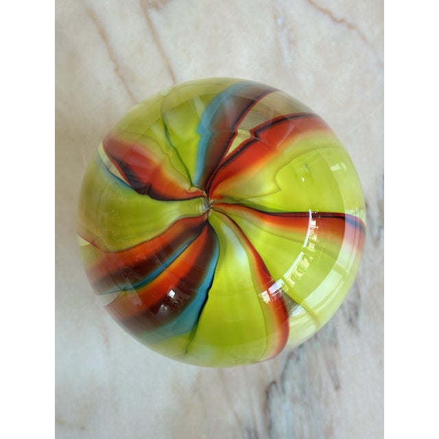 Modern Striped Murano Glass Vase by Carlo Moretti, Italy, 1980s For Sale - Image 9 of 11