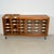 1960s Vintage German Pine Sideboard with 24 Drawers and Glass Sliding Doors, 1960s For Sale - Image 5 of 14