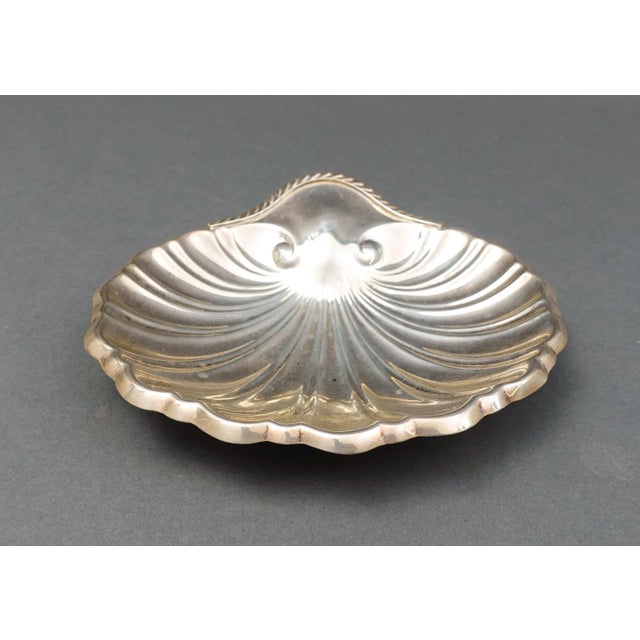 Metal Mid 20th Century Reed & Barton Sterling Silver Footed Scalloped Clam Shell Dish For Sale - Image 7 of 10