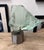 A stunning green slag glass sculpture by the noted artist Suzanne Regan Pascal. It is mounted on a steel base and measures...