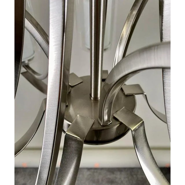 Modern Candle Style Chrome Chandelier - 9 Arms For Sale - Image 9 of 12