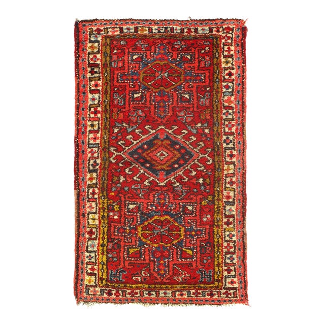 Pasargad DC Rust Antique Persian Heriz Karajeh Rug For Sale