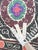 Pink Decorative Pastel Pink Suzani Tablecloth 3'9'' X 4'1'' For Sale - Image 8 of 8