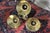 1980s Brass Shade Light Fixture With 3 Lights For Sale - Image 6 of 14