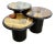 Postmodern Black and Abstract Nesting Mushroom Tables - Set of 3 For Sale