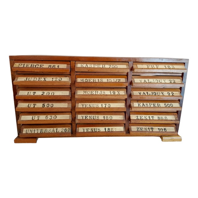 Vintage Wooden Watchmakers Cabinet, 1950s For Sale