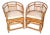 Pair of Brighton Pavilion Revival Bamboo, Rattan and Caned Armchairs, Circa 1970 For Sale